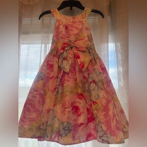 Youngland Pink Floral Kids Dress